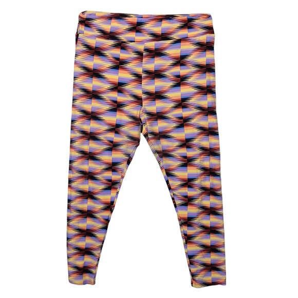 LulaRoe Navajo Print Size TC2 Black, Lilac and Orange Pull On Soft Material - Picture 3 of 8